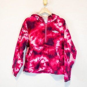 Champion Pink Tie Dye Half Zip Jacket Windproof Windbreaker Size XS